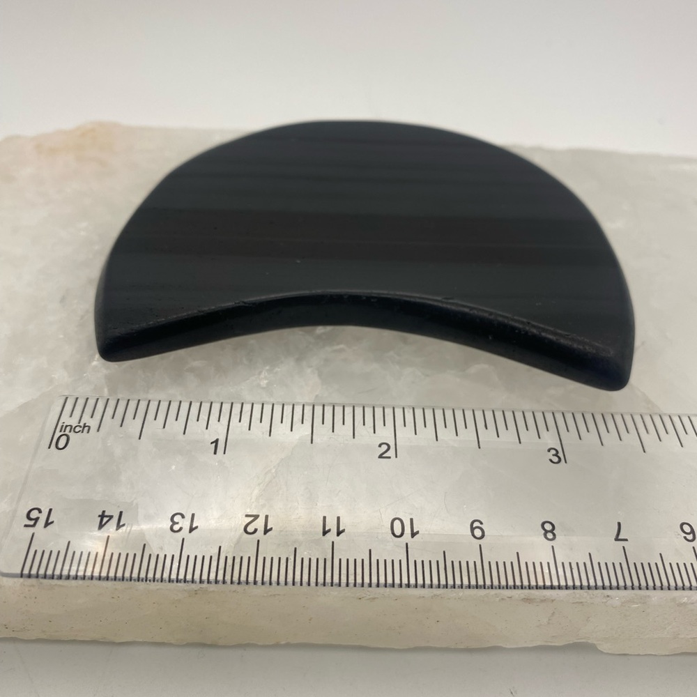 Midnight Lace Obsidian Moon with Stand - Picture 3 of 5